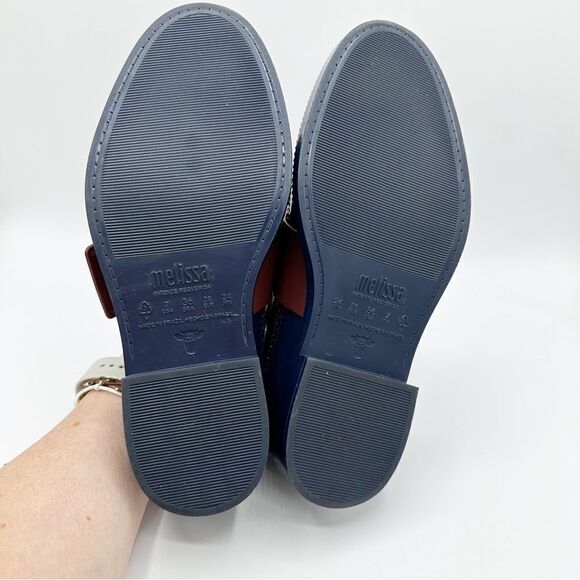 MELISSA‎ BROGUE SPECIAL WOMENS JELLY OXFORDS Red Blue Sz 7 PVC - Picture 13 of 13